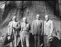 L to R: L.C. Merriam, Arthur Demaray, O.A. Tomlinson, and Hillory Tolson