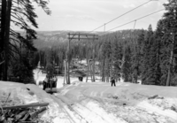 Crowds at Badger Pass and operation of Constam.