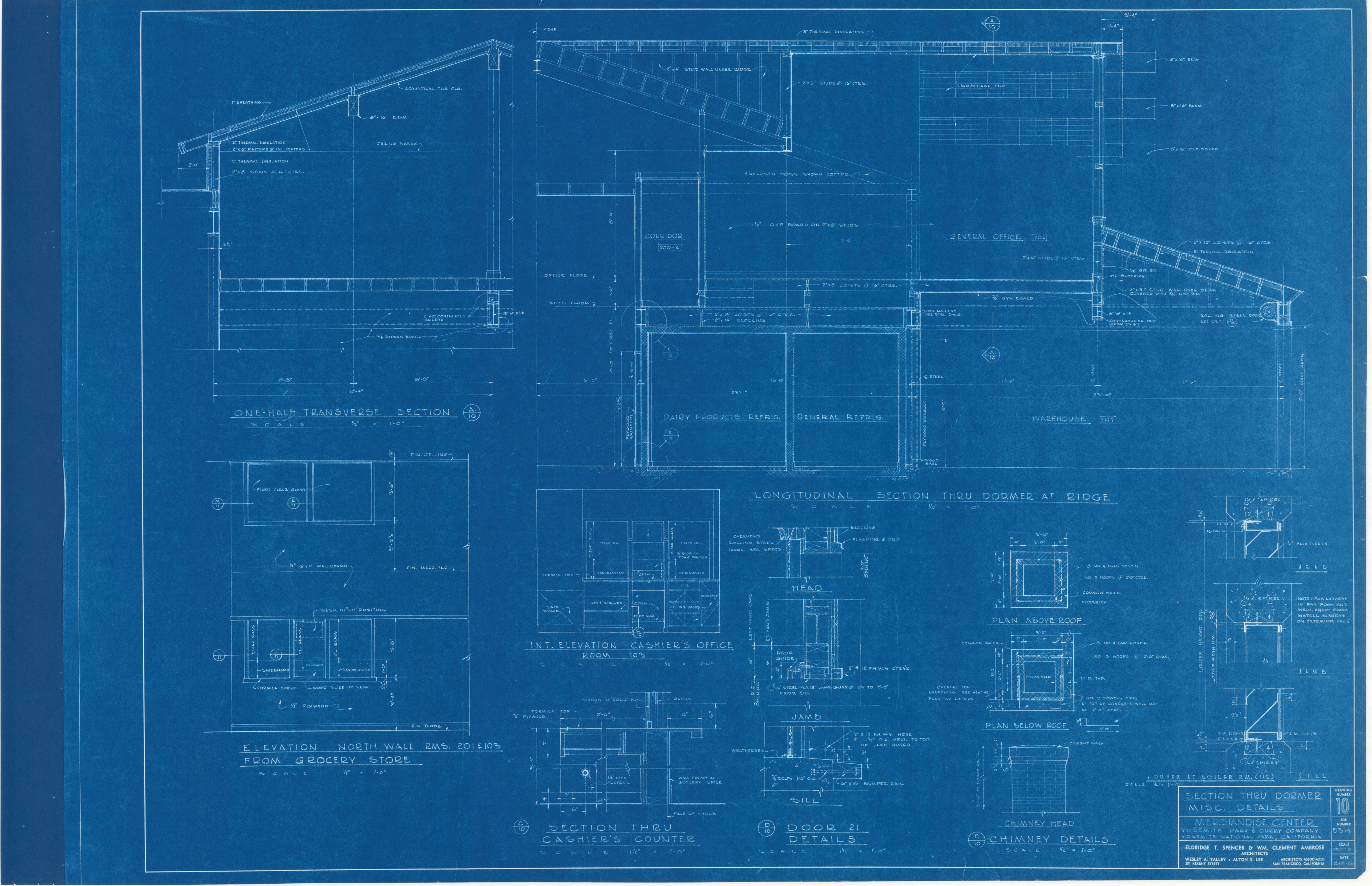 Section Thru Dormer Misc. Details Merchandise Center Yosemite Park and Curry Co.