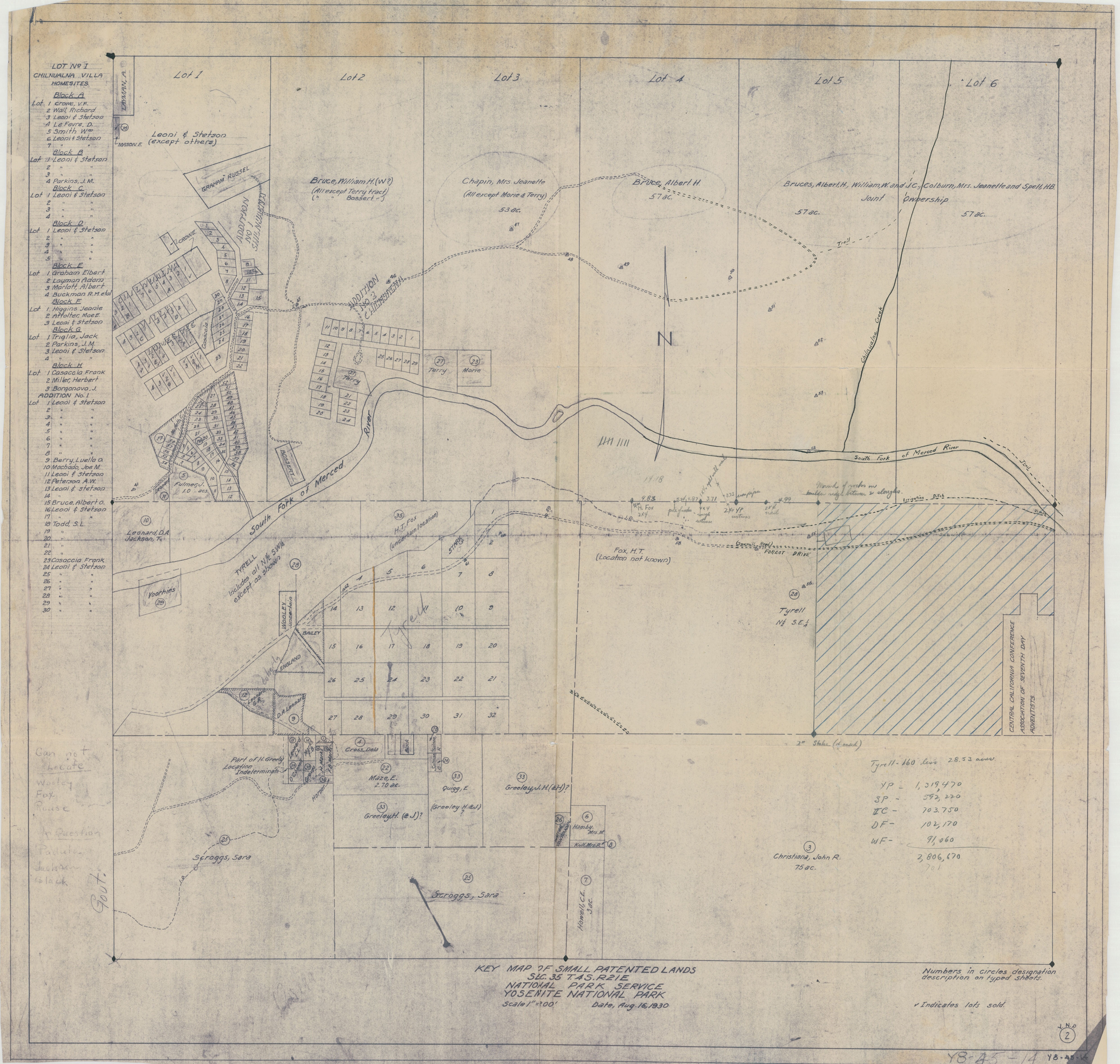 Key Map of Small Patented Lands SEC. 35 T.4 S. R 21E