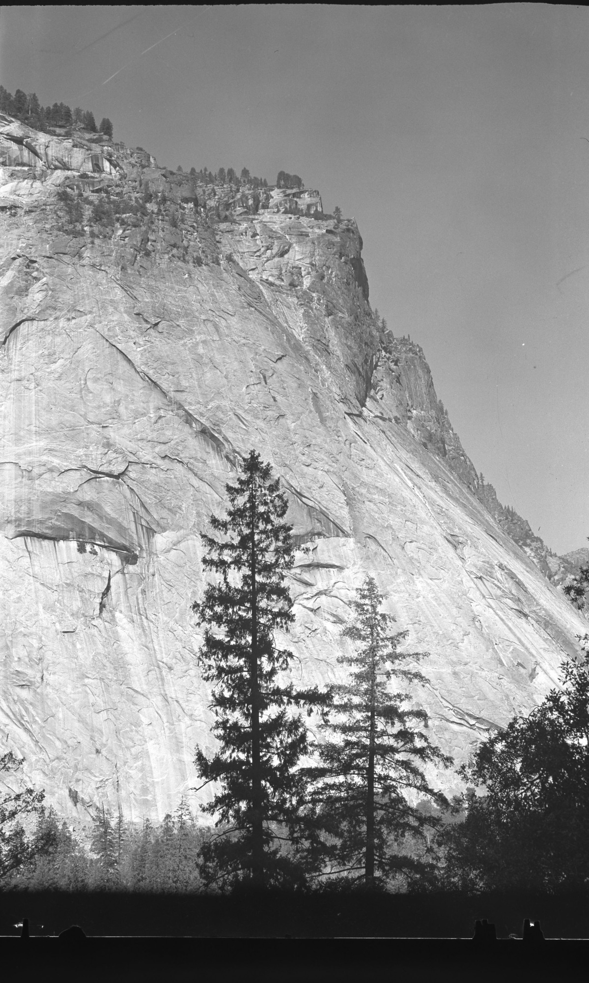 Rock slide at foot of Glacier Point cliff. (Penciled in on the original envelope - "This neg doesn't go").