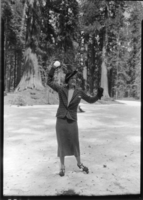 Irene Dunne throwing snowballs in Big Trees.