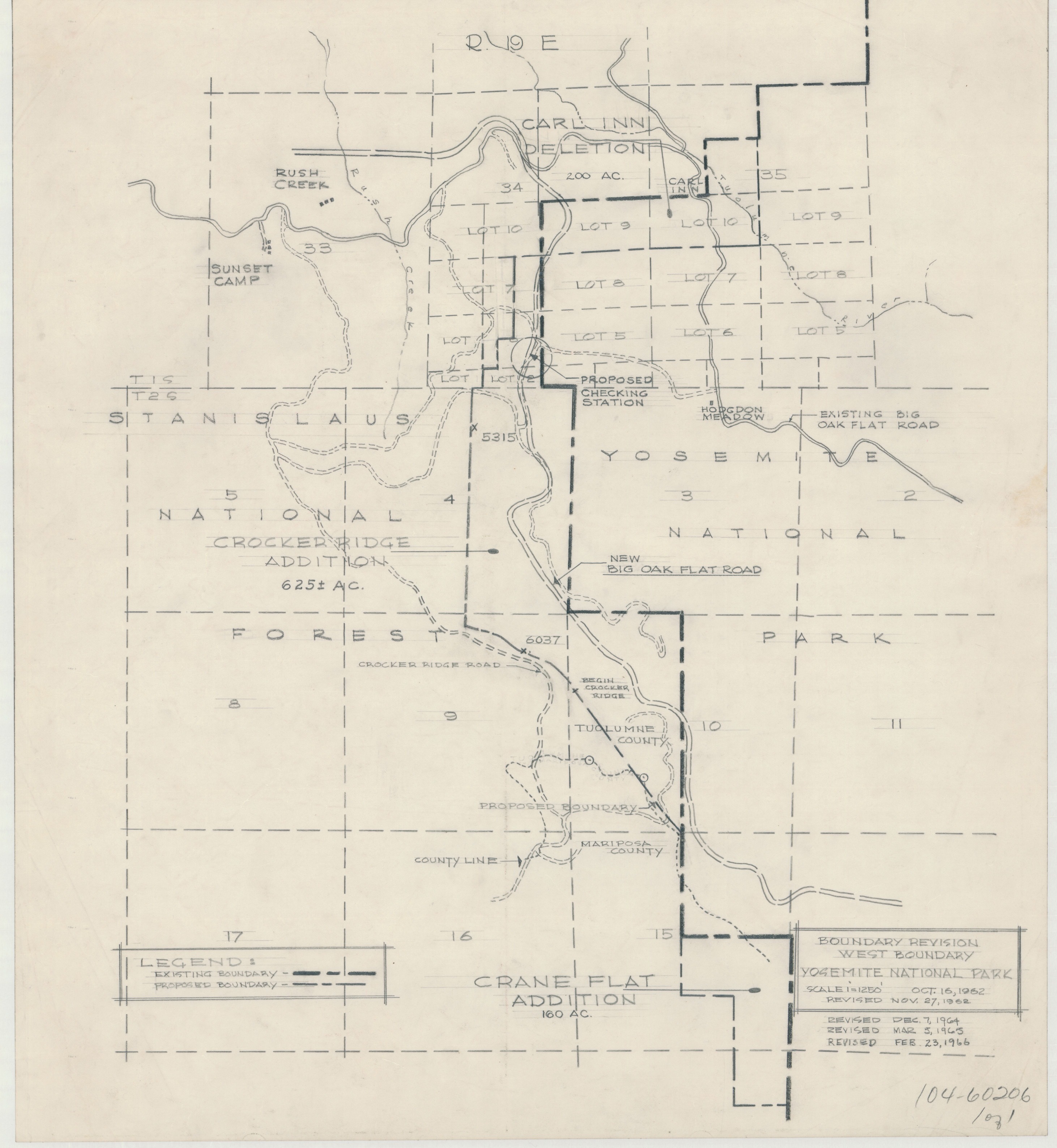 Boundary Revision West Boundary Yosemite National Park
