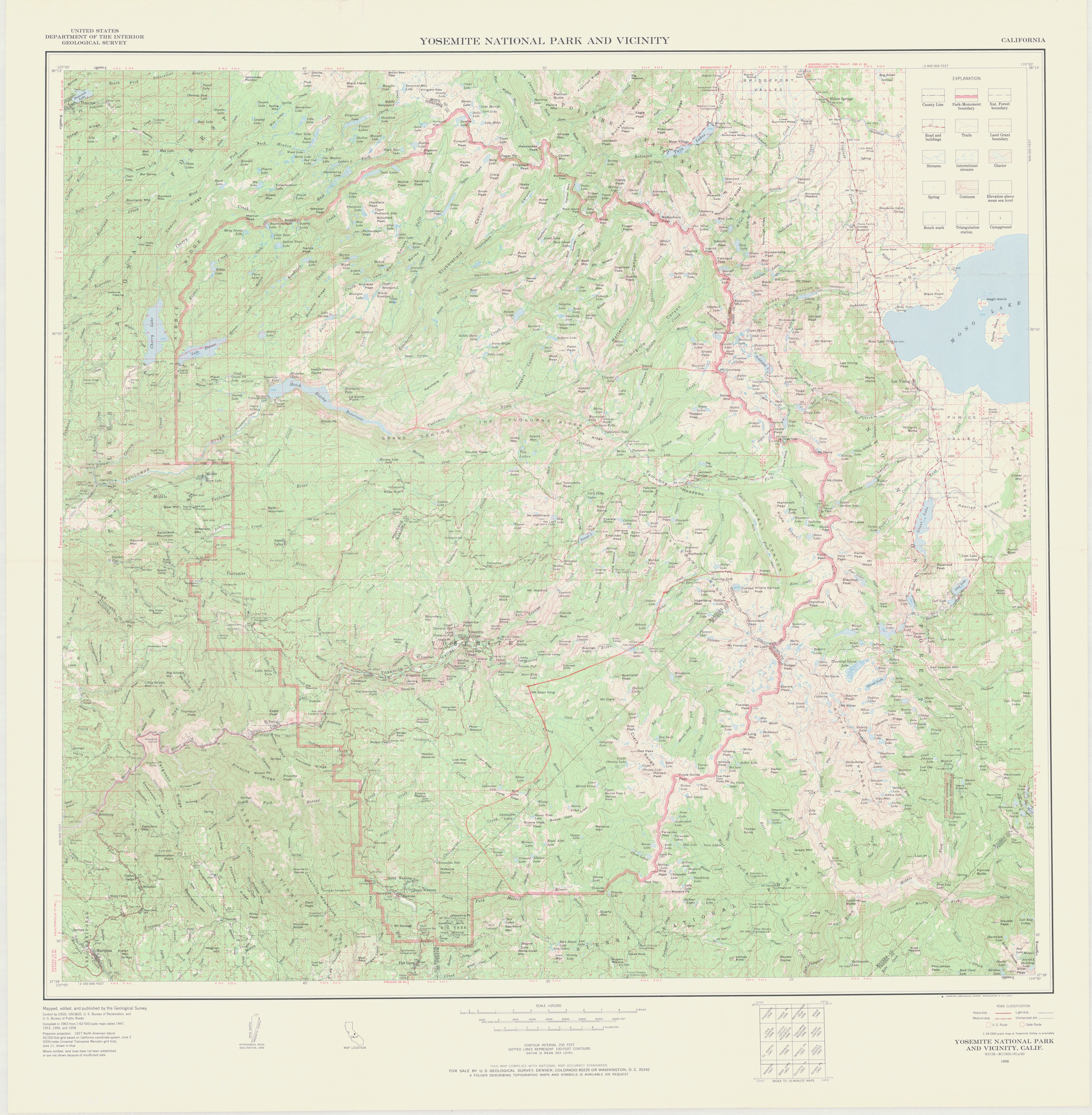 Yosemite National Park and Vicinity