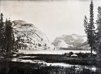 Copy negative of Watkins (?). View of Tenaya Lake. Copied from originals loaned by Francis P. Farquhar.