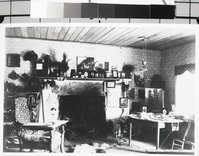 Interior of Hutchings' cabin.