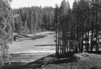Looking toward Badger Pass Ski House from back of Ski Jump