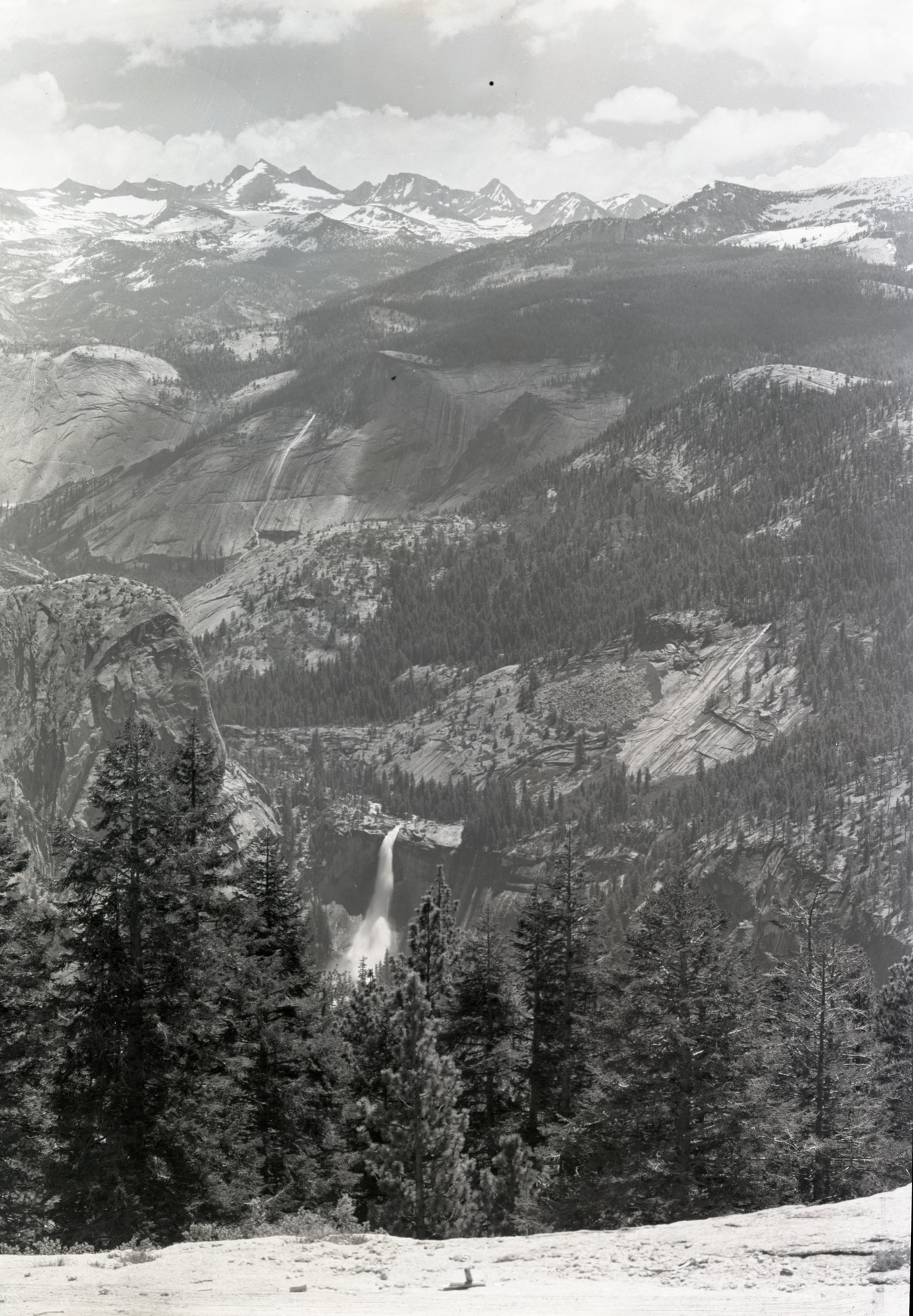 Nevada Fall and High Sierra from top of Sentinel Dome.