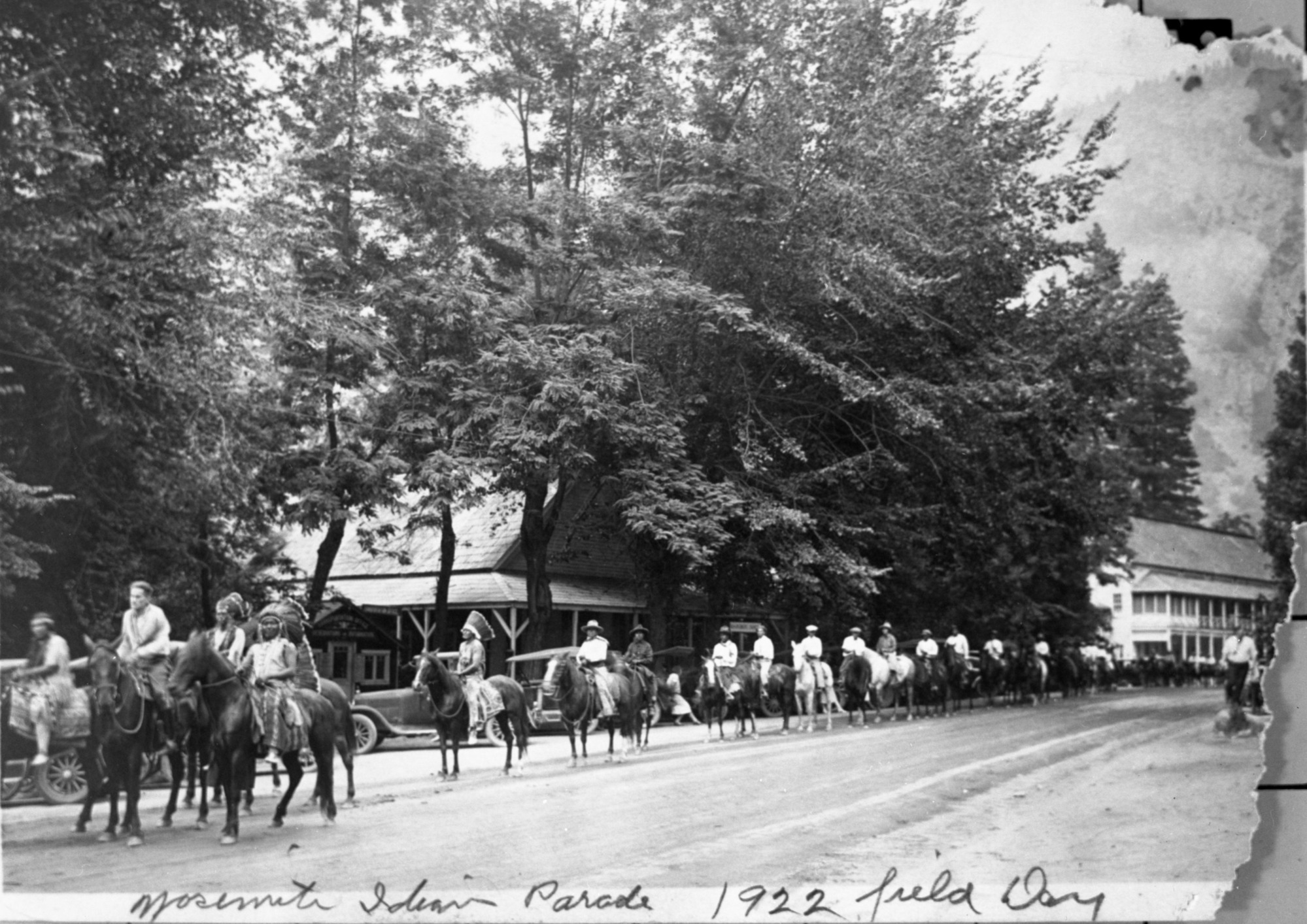 Yosemite Parade. Herbert Earl Wilson, far left. Copied by M. Dixon - July 1981.