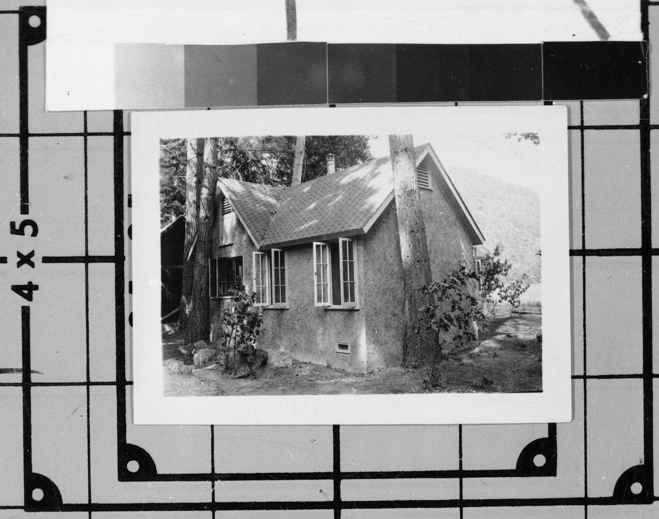 House on the Ahwahnee Meadow. H-112. See also: Y.N.P. Co. binders - 1923. Donated by Audrey Harris.
