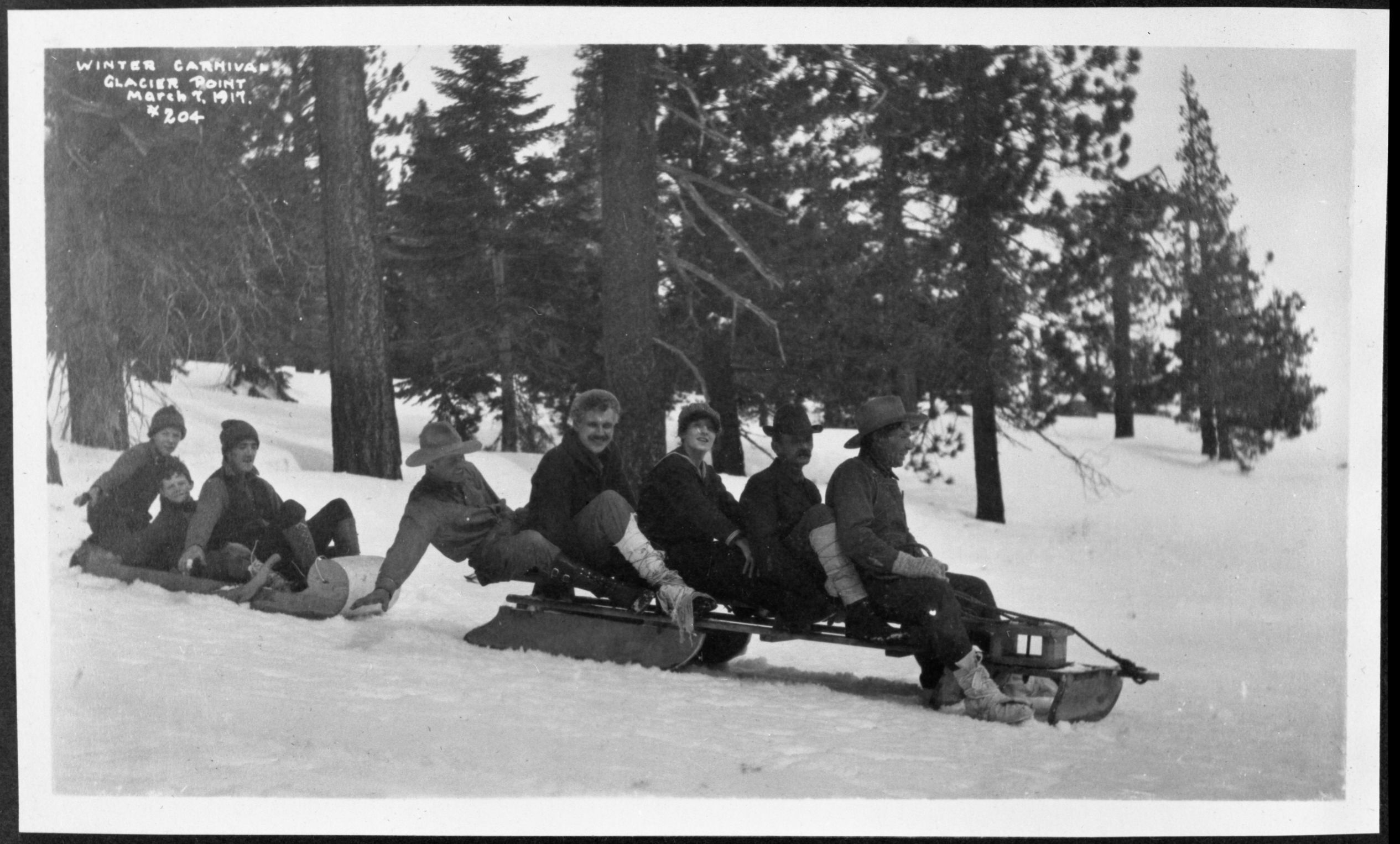 Winter Carnival, Glacier Point #204." Copied from the Gutleben Album (YOSE 14,339)