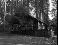 Foresta. Leask cabin. c-2. [Original Ruth Paulding, oldest in Foresta, standing in 1917].