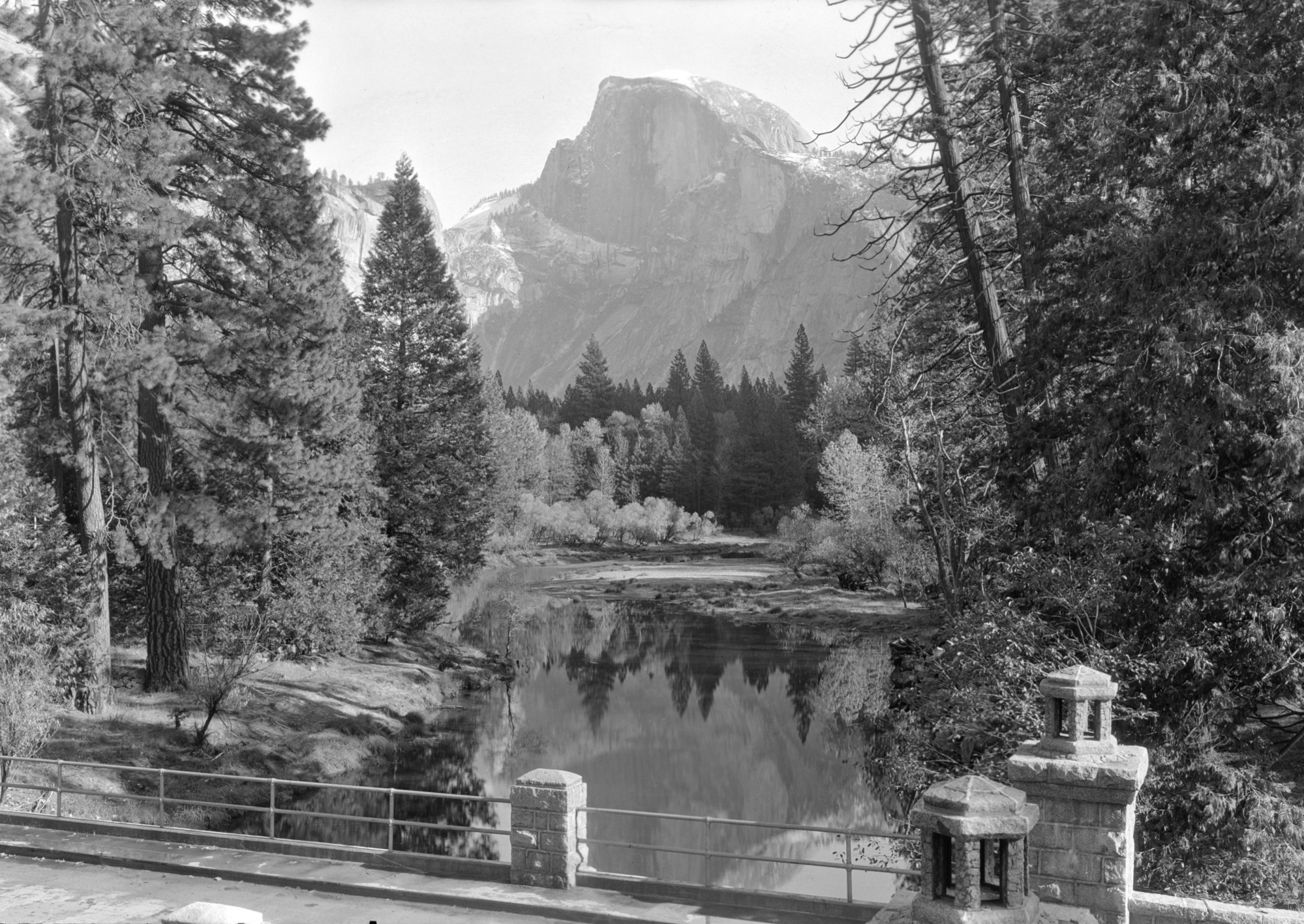 Half Dome from second story of Sentinel Hotel.