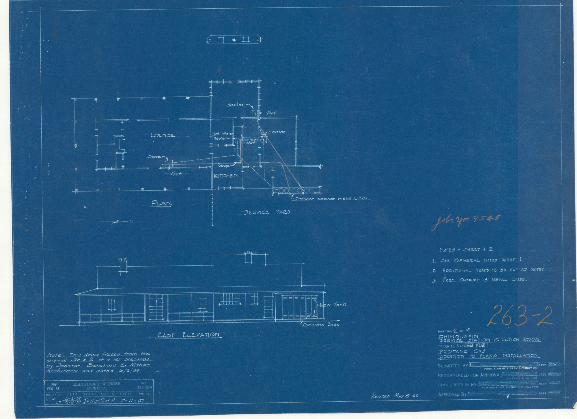 Chinquapin Service Station and Lunch Room Protane Gas Addition to Flamo Installation