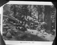 Camp at Merced Lake, 1922. Copied from an Ansel Adams' Gallery notebook.