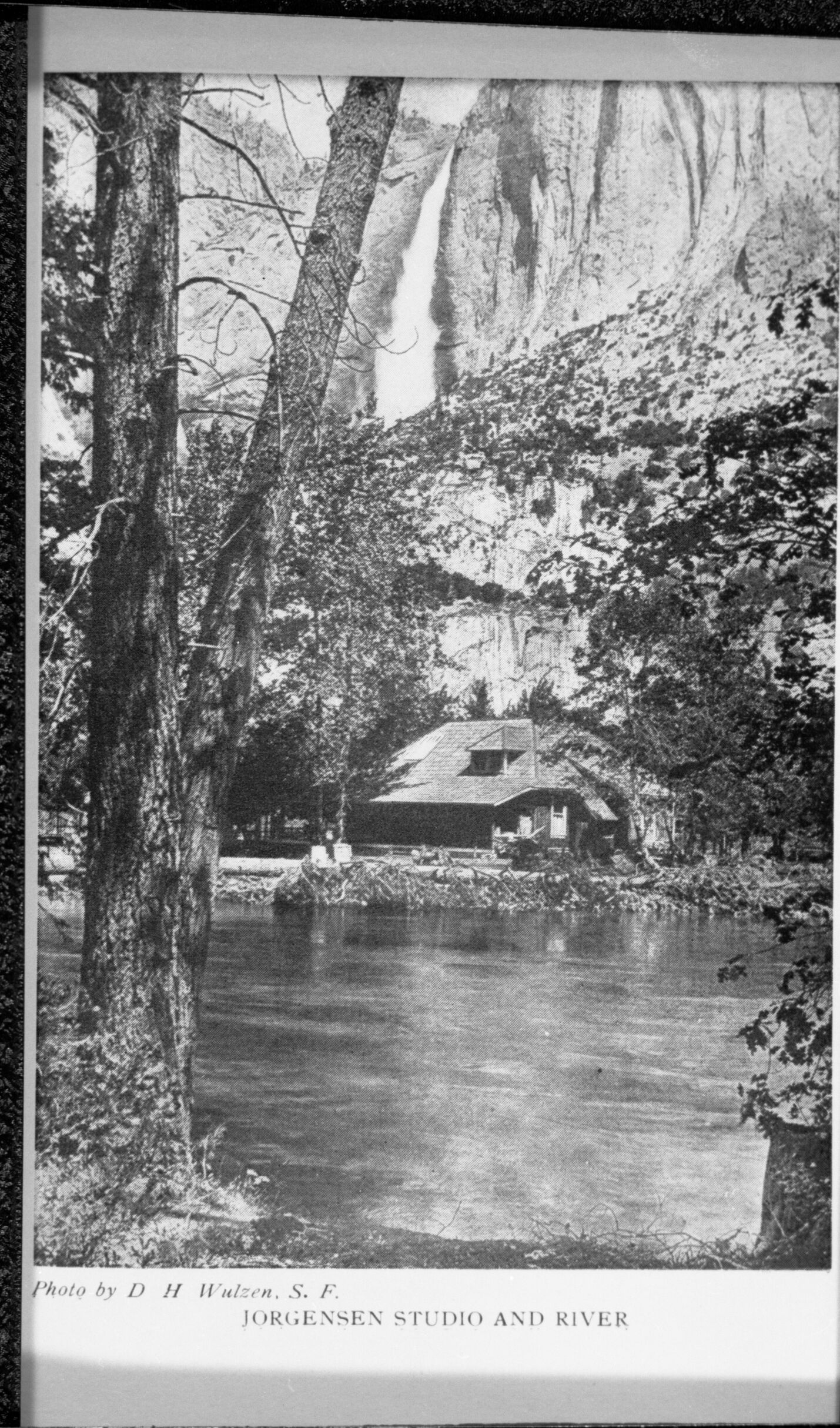 Jorgensen Studio & River; copied from D.J. Foley's Yosemite Souvenir & Guide, p. 69 (3rd ed., 1903)