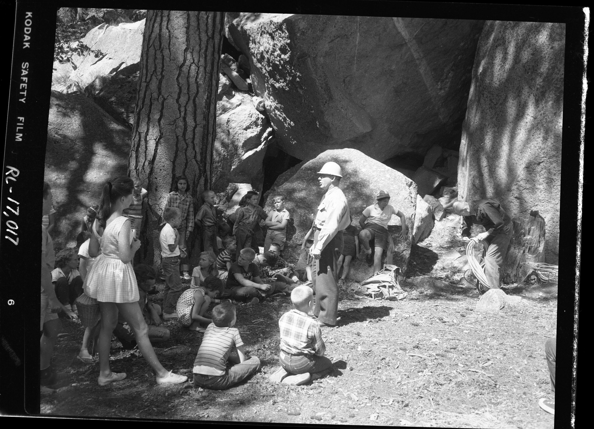 Possibly a climbing/rescue demonstration.