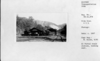 Copy Neg: Michael Dixon, Septembet 1981. El Portal train station, looking east.