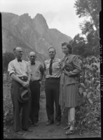 Victory Garden Committee. Left to right: Will Ellis, Charmain; Chris Hauck, Ralph H. Anderson, Katherine Gann.