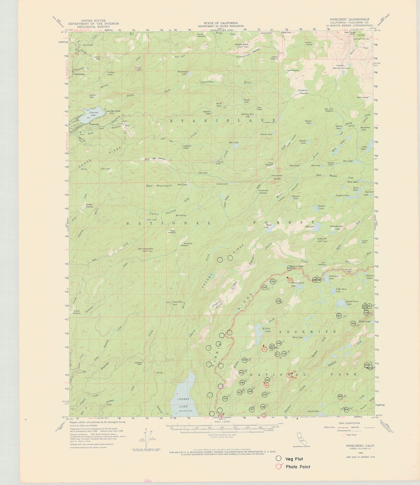Veg Plot and Photo Point Map - Pinecrest