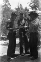 Chris Brown, "Chief Lemee," with KSFO radio staff.