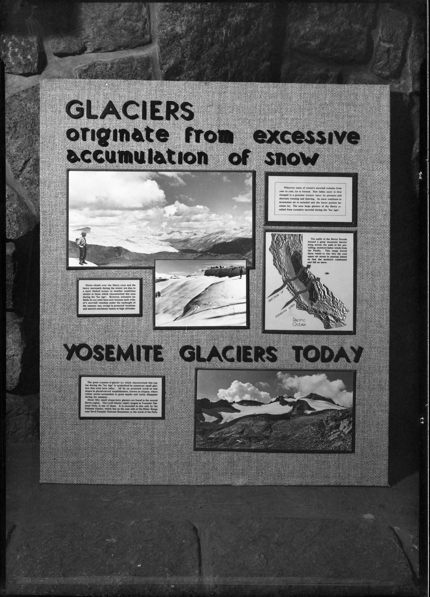 Geology exhibits for Glacier Point Lookout
