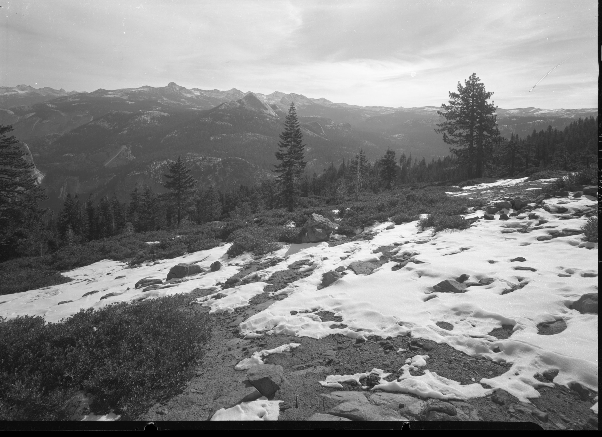 Ski slopes of Sentinel Ridge south of the Dome. Several negatives for study of ski slopes