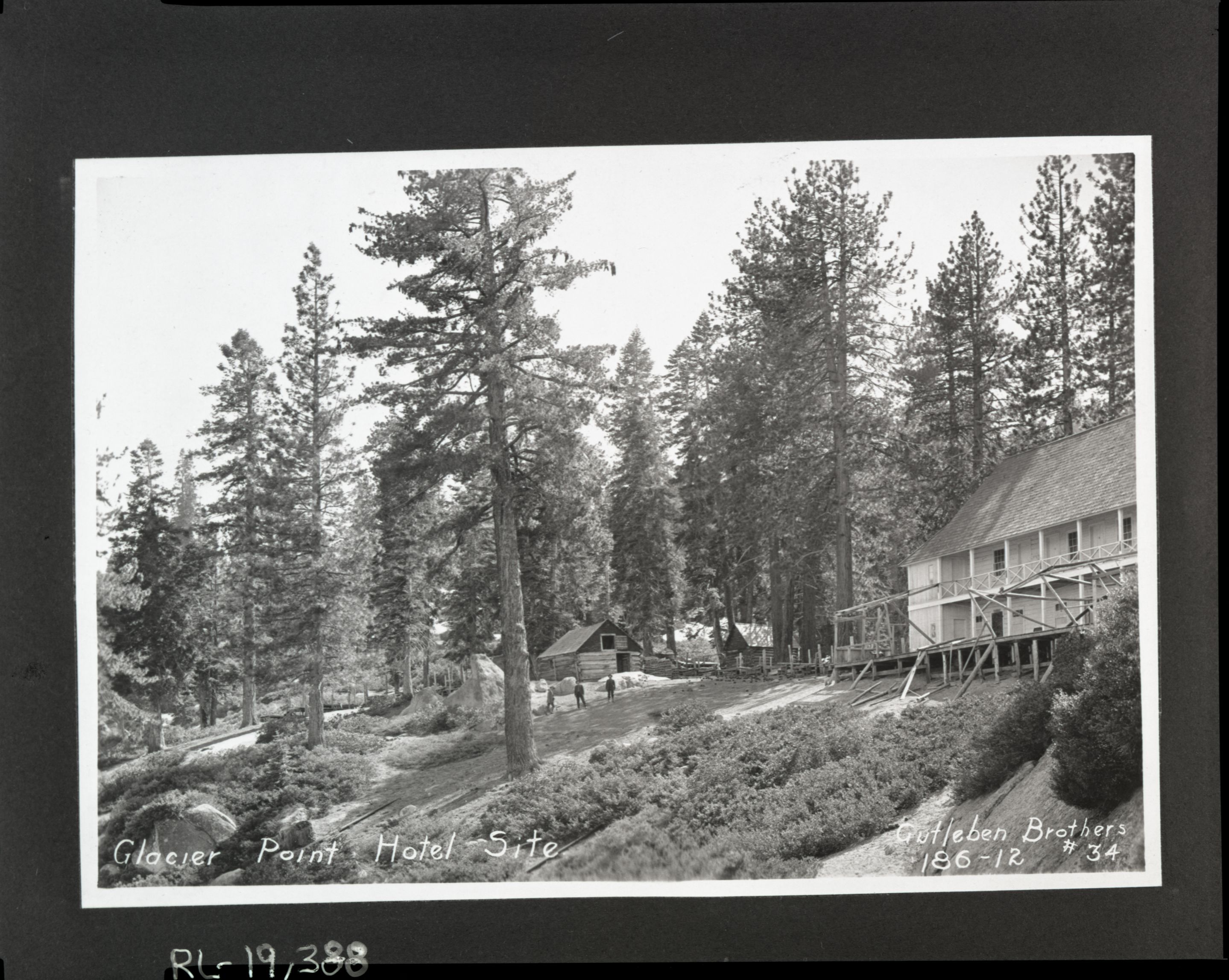 Glacier Point Hotel site. Copied from Gutleben brothers photo album (YOSE 14339).
