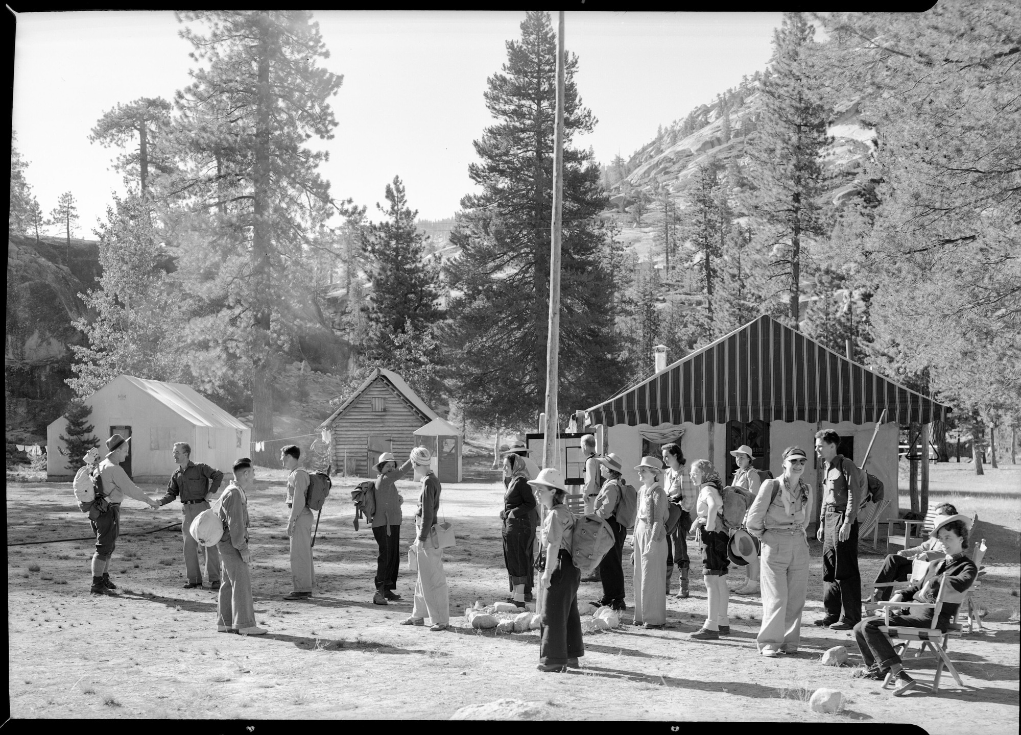 Seven Day Hikers leaving Merced Lake Camp.