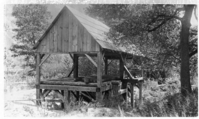 Hutching's Sawmill near Yos. Falls; John Muir worked here. copied by Phillips, copied 1930