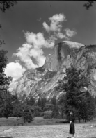 Half Dome with interested visitor.