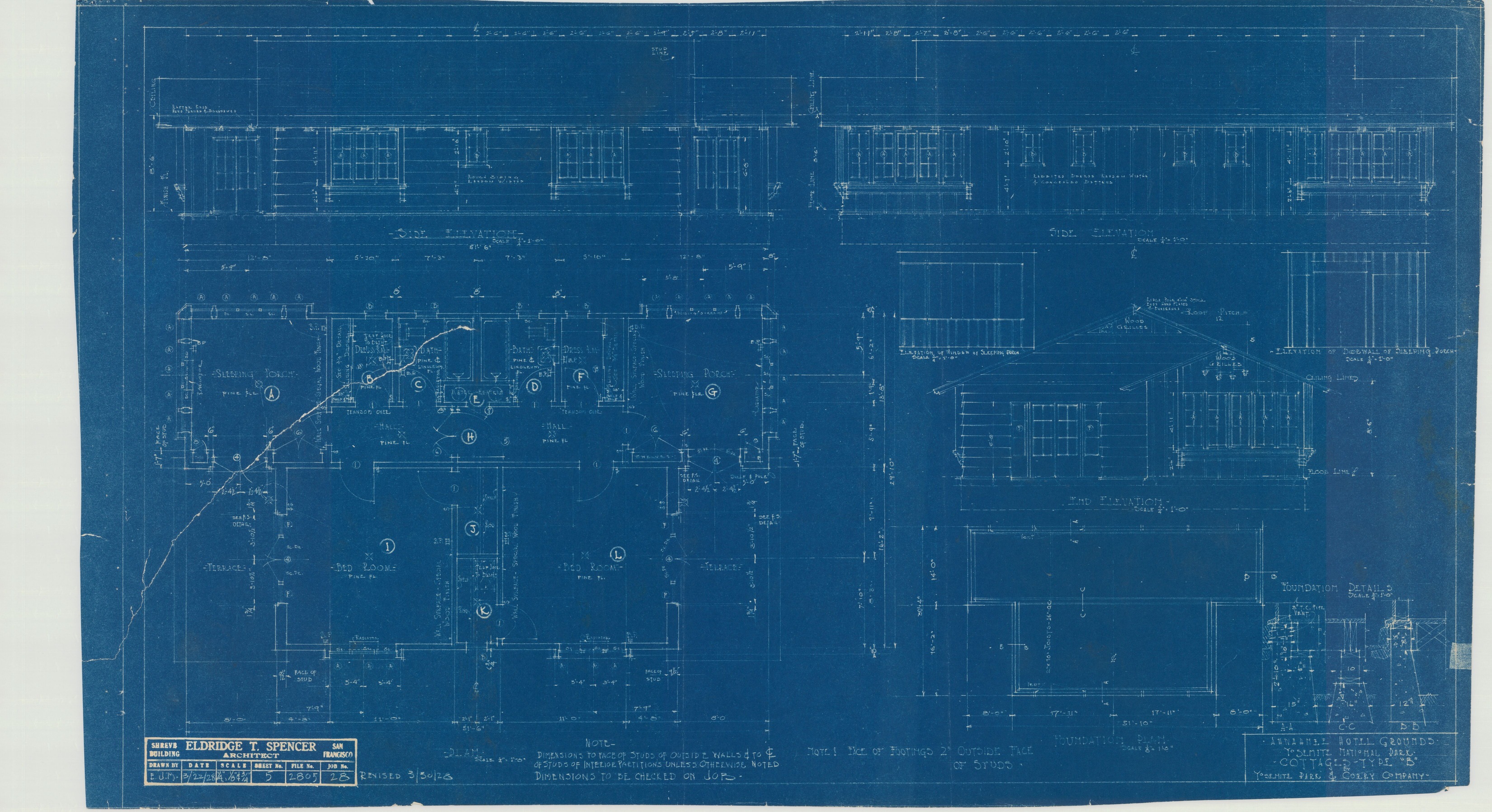 Ahwahnee Hotel Grounds Yosemite National Park Cottages Type "B"