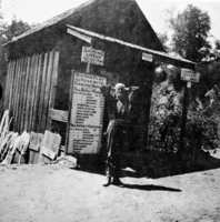 Tollgate keeper at South Fork of Tuolumne on Big Oak Flat Road. copied by Ralph H. Anderson
