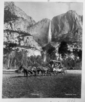 In Yosemite in early days. Copied from original by Arizona photographer named Hildreth. copied by Ralph H. Anderson. copied June 28, 1951. Negative #: RL-02,532 [YM 22999]