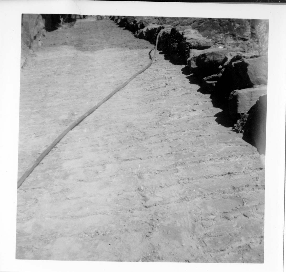 The West Rim trail half tunnel maintenance/stabilization.