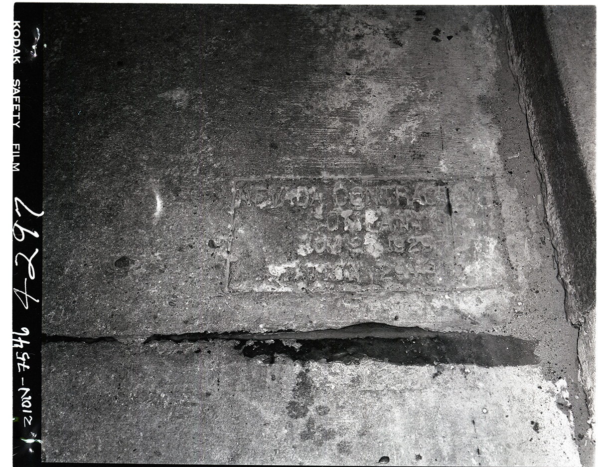 Plaque on floor of Zion-Mt. Carmel tunnel.