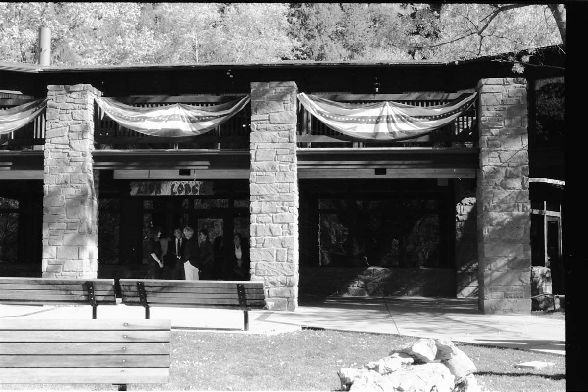 BW Photos of the Zion Lodge Rededication Ceremony.