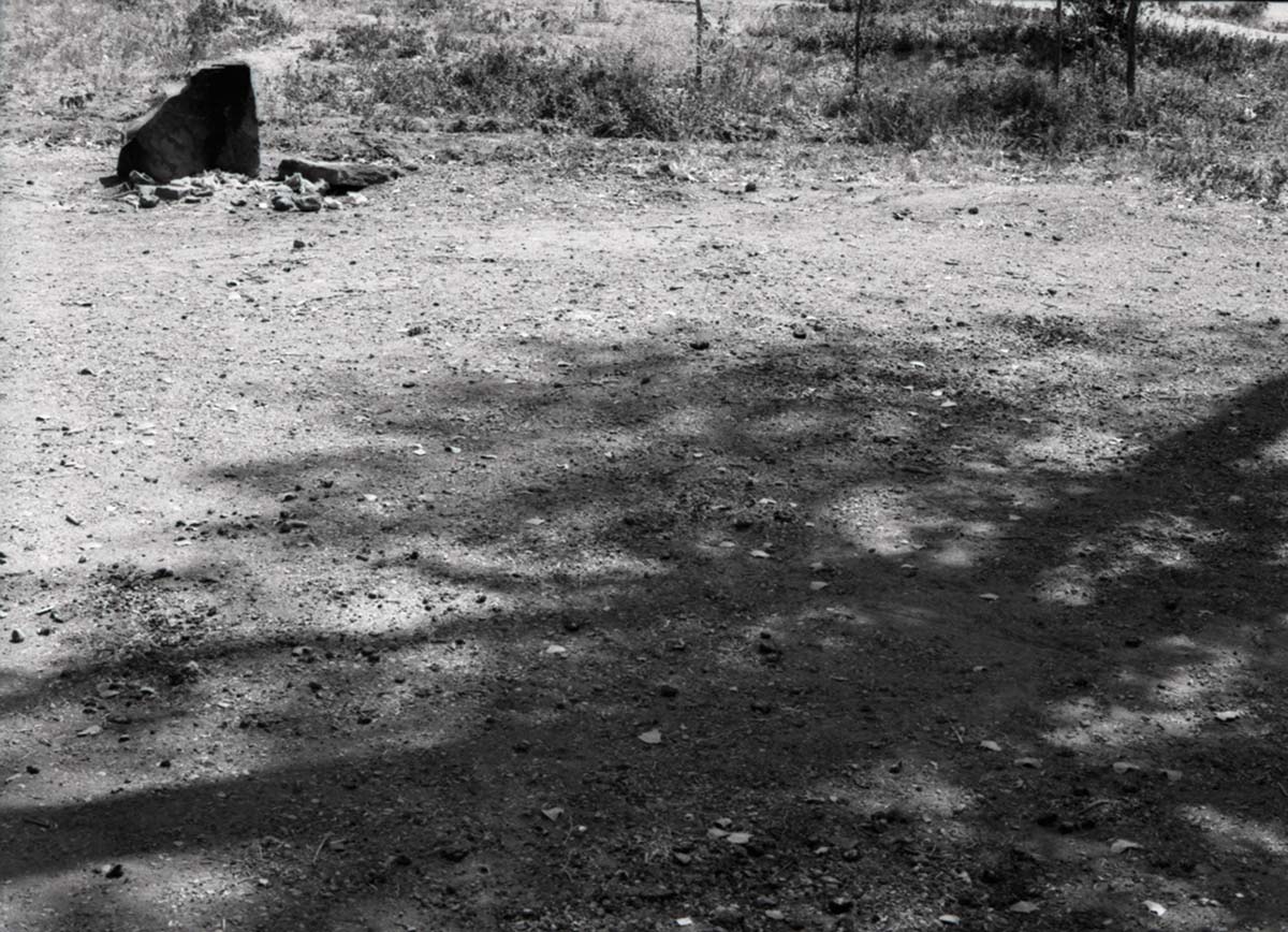 Cleared dirt area in South Campground.