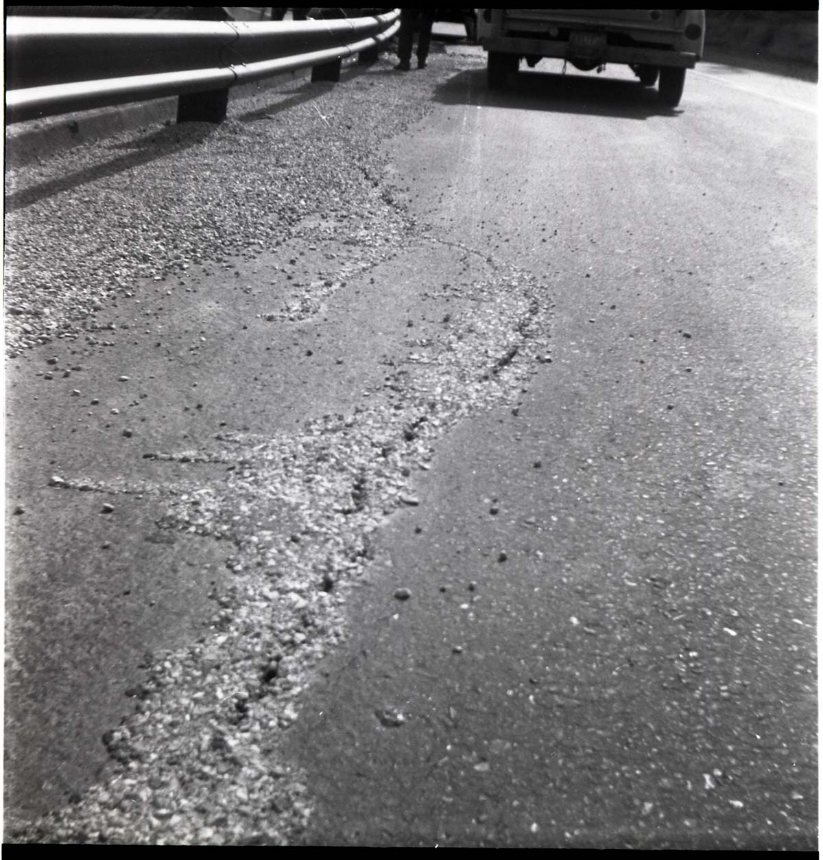 BW photos of rock slides in Kolob Canyons - 2x2.