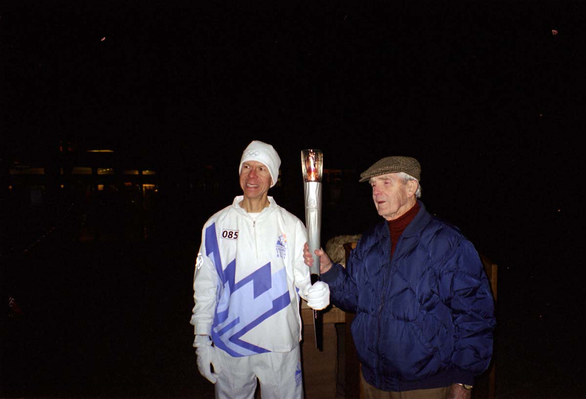 Color Photos of the ceremony surrounding the Olympic Torch passing through Zion.