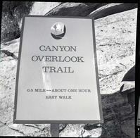 BW Photos of trailside exhibits.