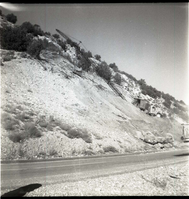 BW photos of rock slides in Kolob Canyons - 2x2.