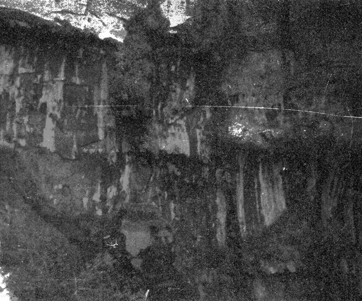 Scaffolding construction and use at the Temple of Sinawava during a spring project.