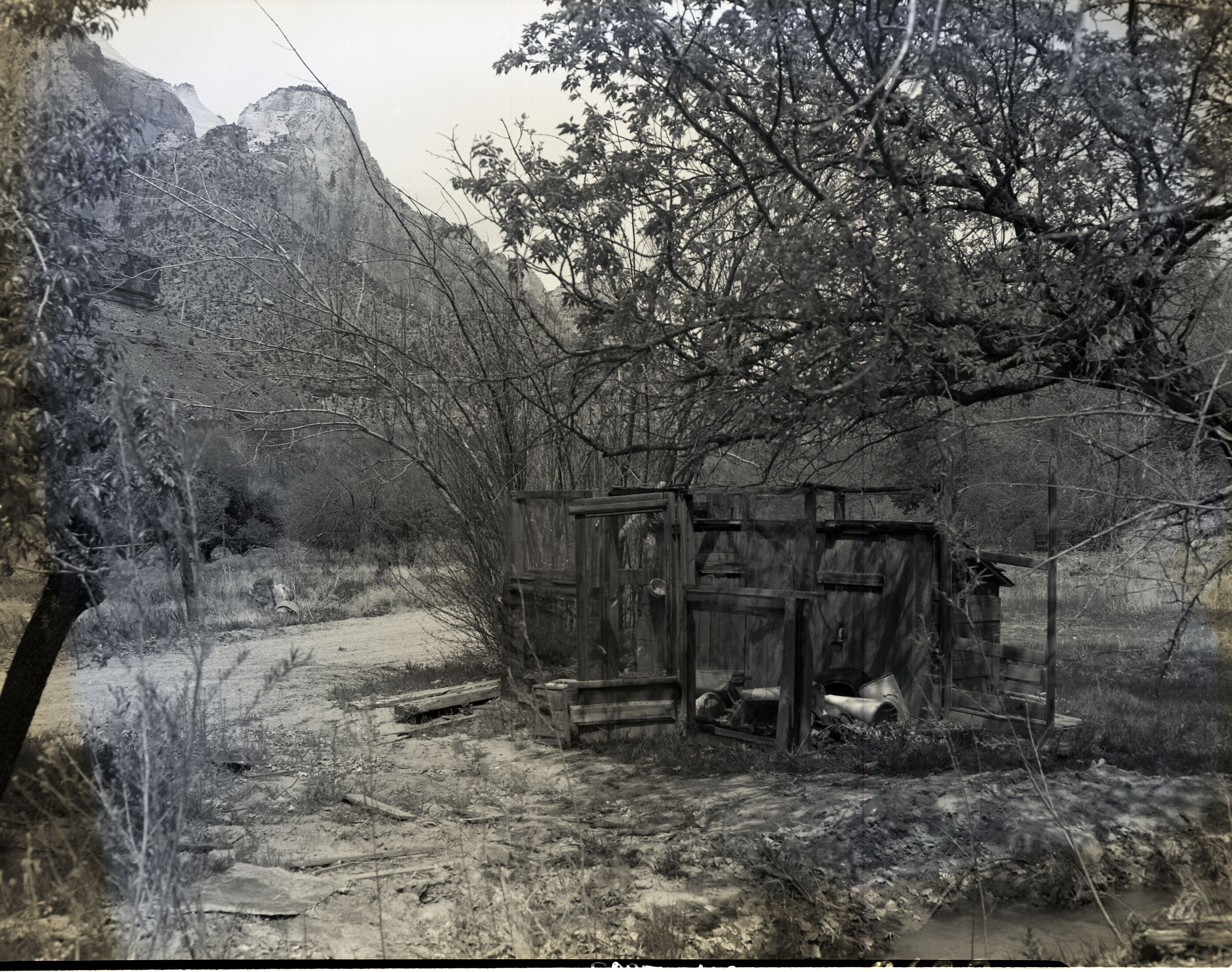 Samuel Crawford property sheds before removal.