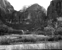 Four waterfalls in Heaps Canyon below Emerald Pools.
