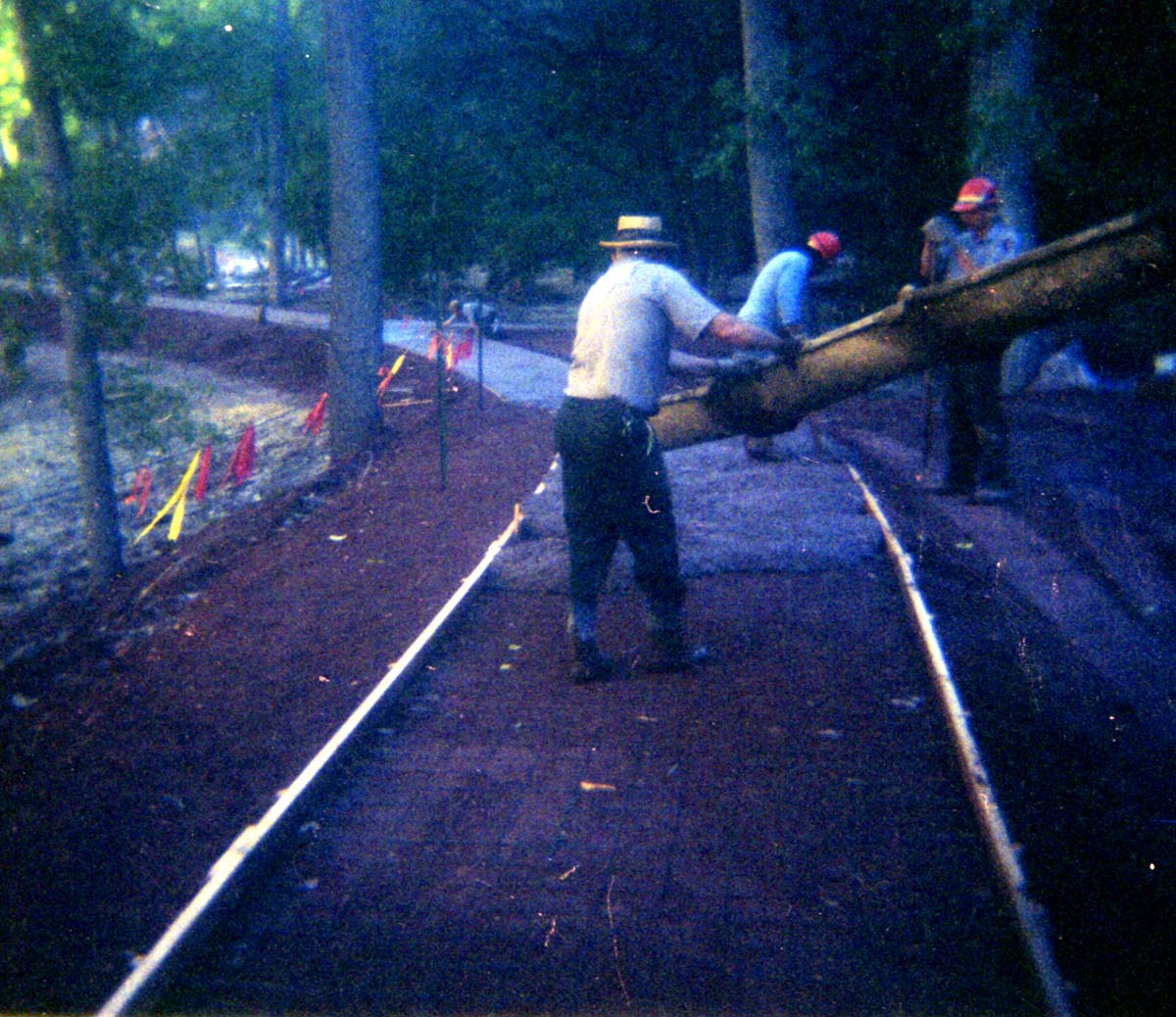 NPS personnel working on the Kayenta connector trail.