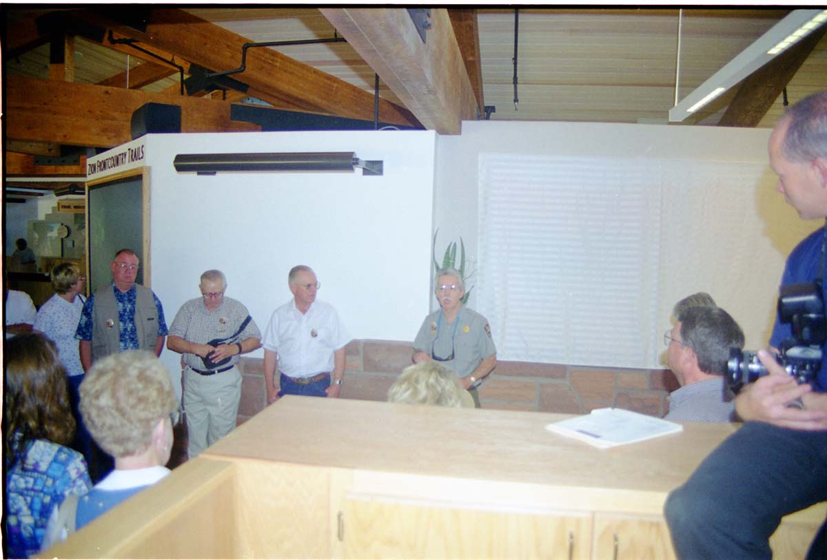 Color Photos of the opening celebration for the new visitor center - Same day as the official shuttle launch.