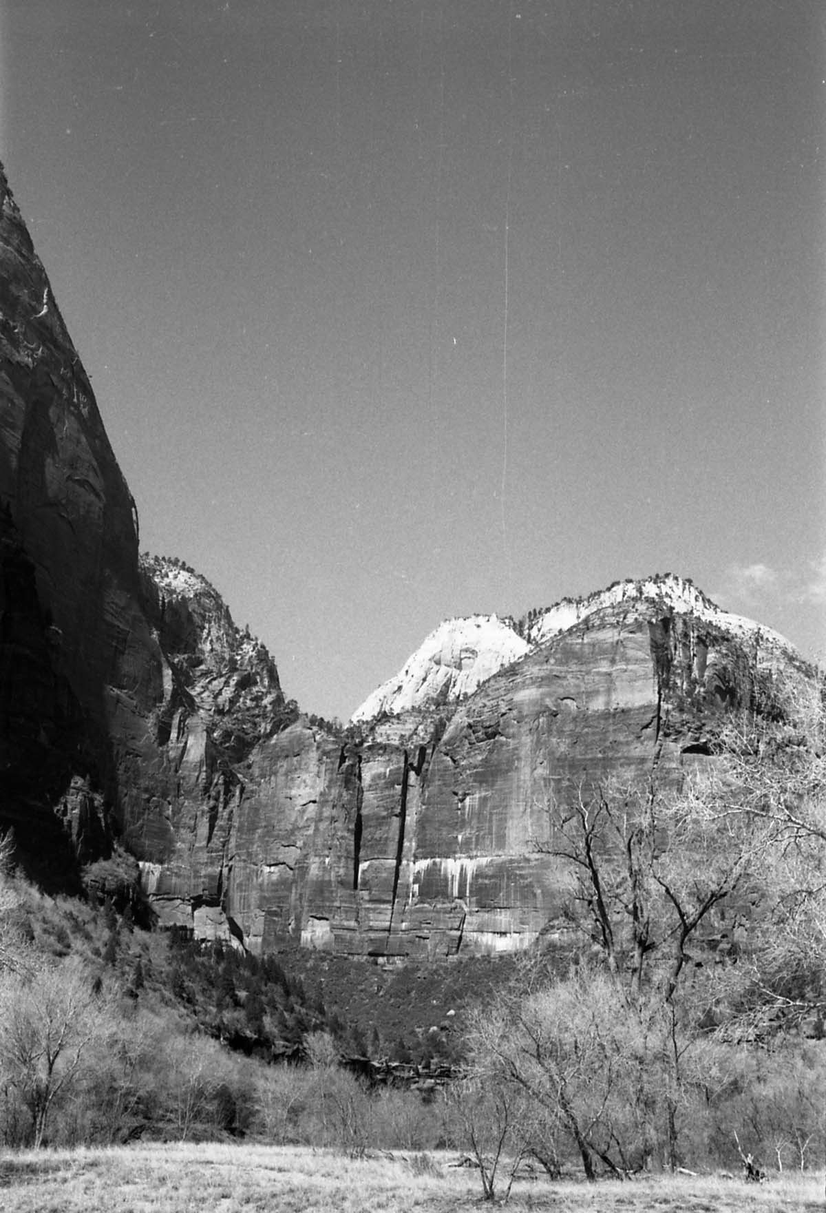 BW Photos of general interior views of Zion Canyon - 35mm.