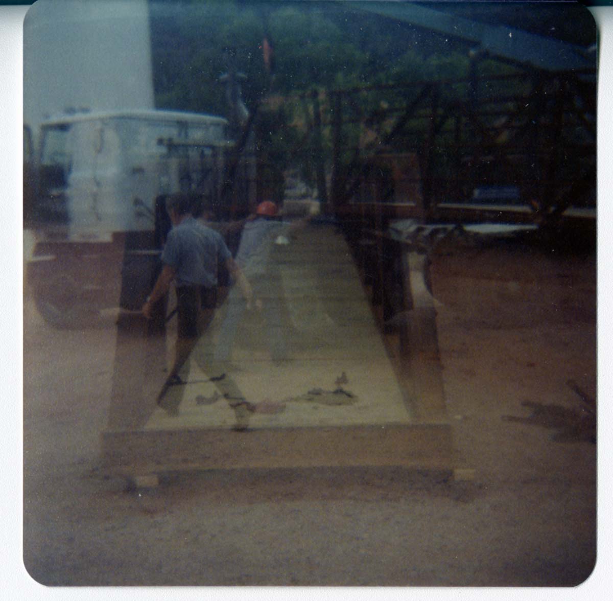 Arrival and emplacement of three new footbridges in Zion Canyon.