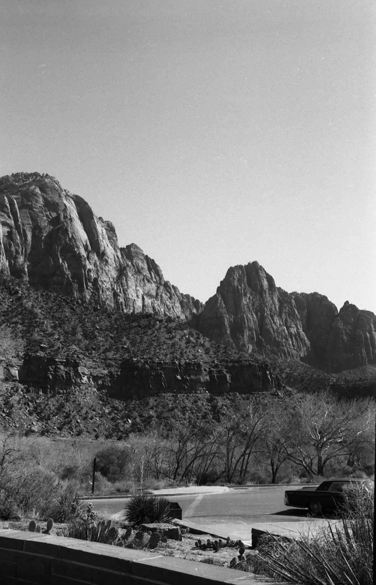 BW Photos of general interior views of Zion Canyon - 35mm.